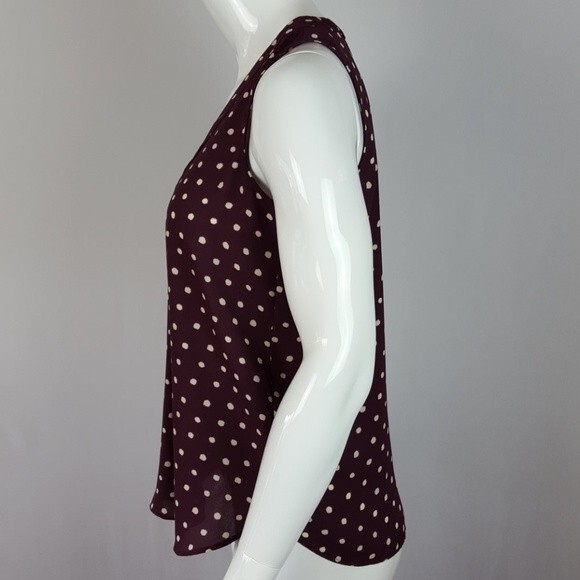 Ann Taylor LOFT Mauve Polkadot Tank - Picture 3 of 7